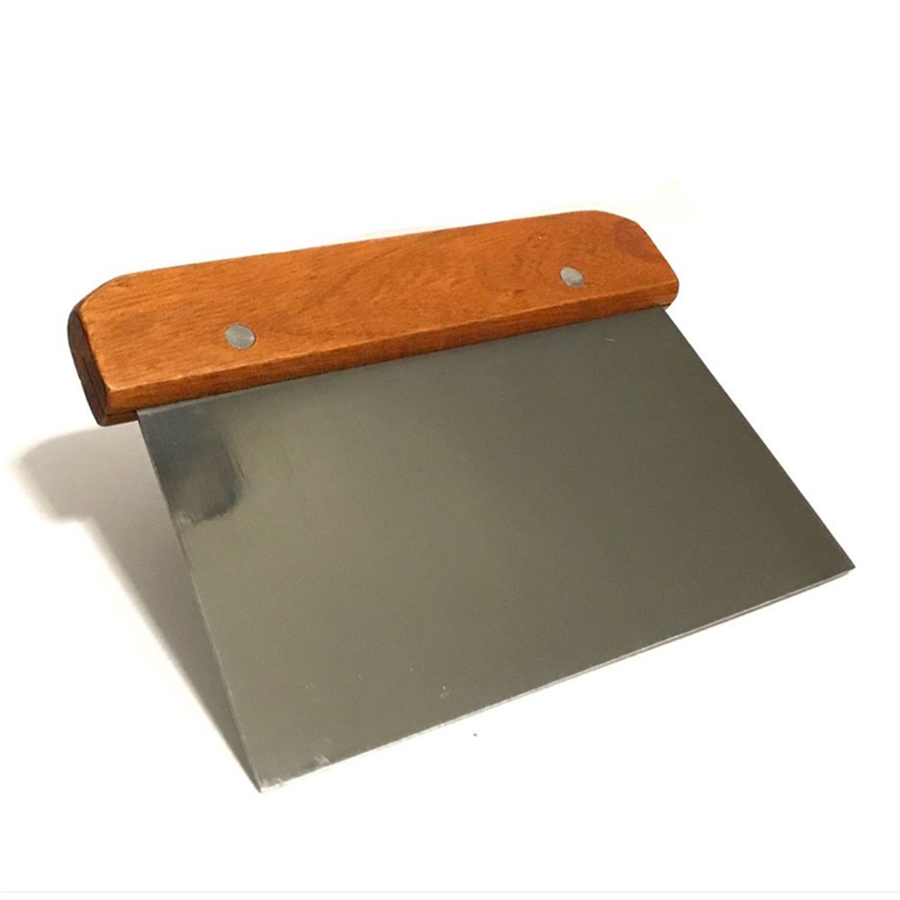 Straight Stainless Steel Soap Cutter with Wooden Handle